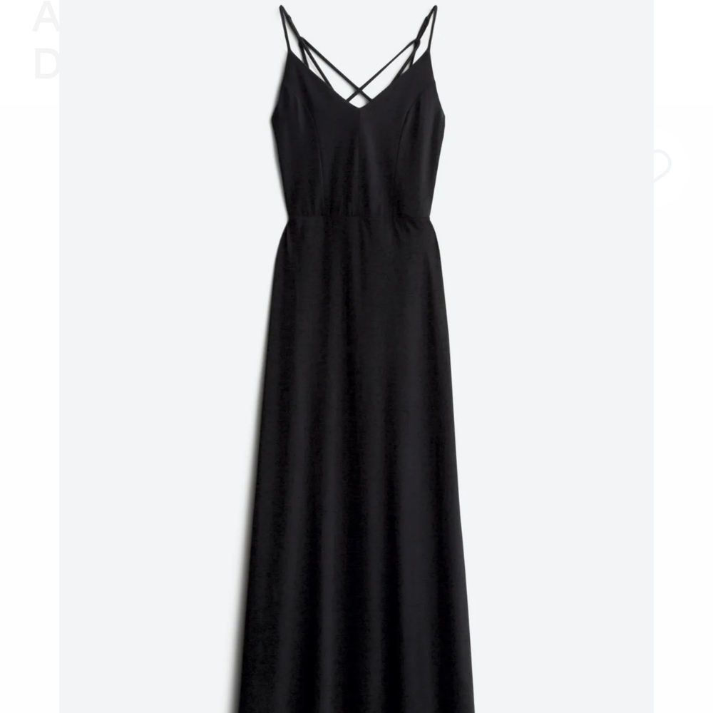 Market & Spruce Black Maxi Slip Dress Night Out